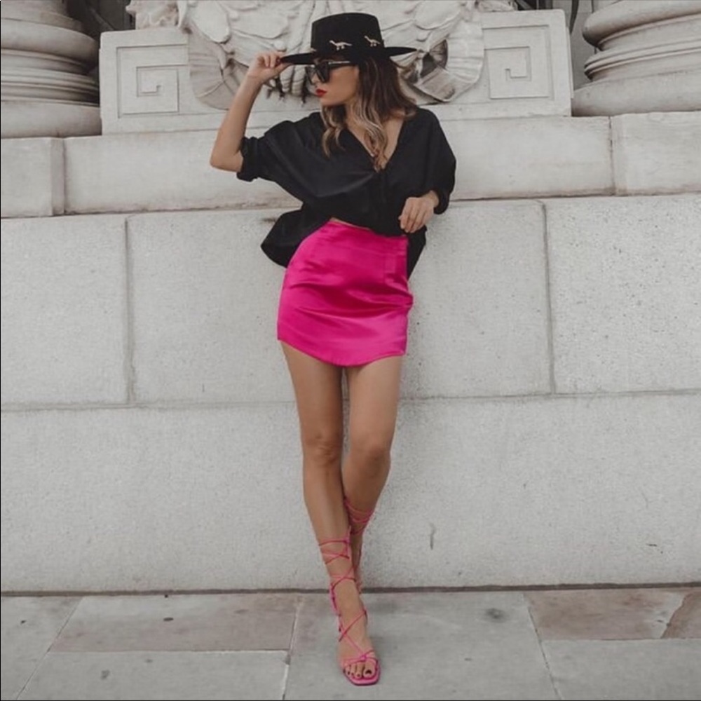 Zara satin effect skirt - Picture 8 of 16